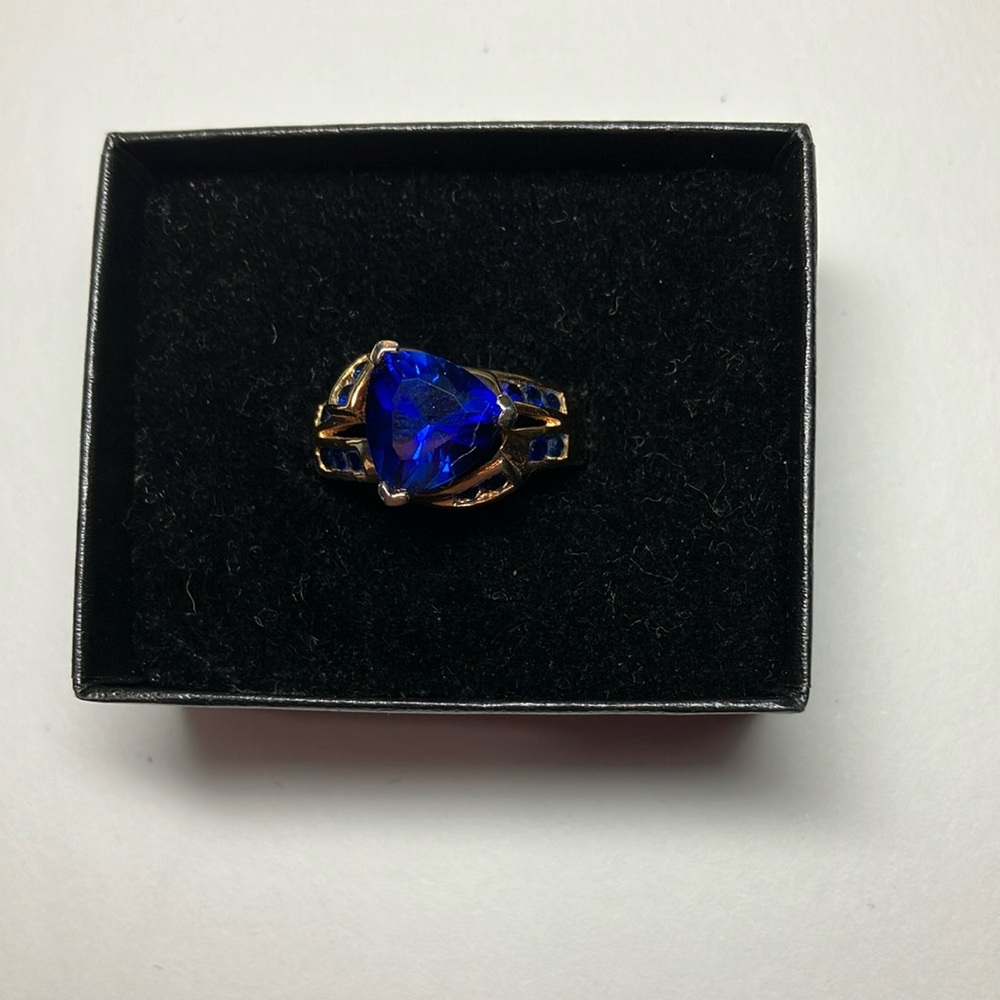 Technibond Orginial Created sapphire Ring Gold